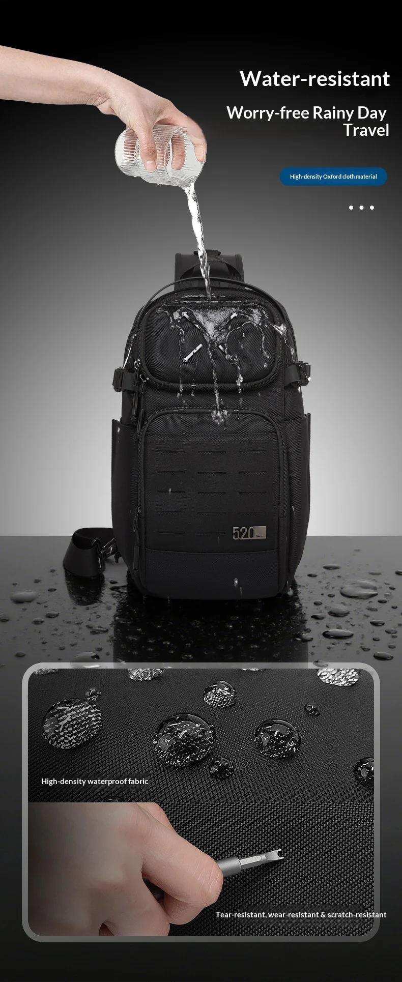 Men's Outdoor Leisure Cycling Crossbody Bag High-Quality Shoulder Bag Travel Waterproof Sports Fitness Chestbag