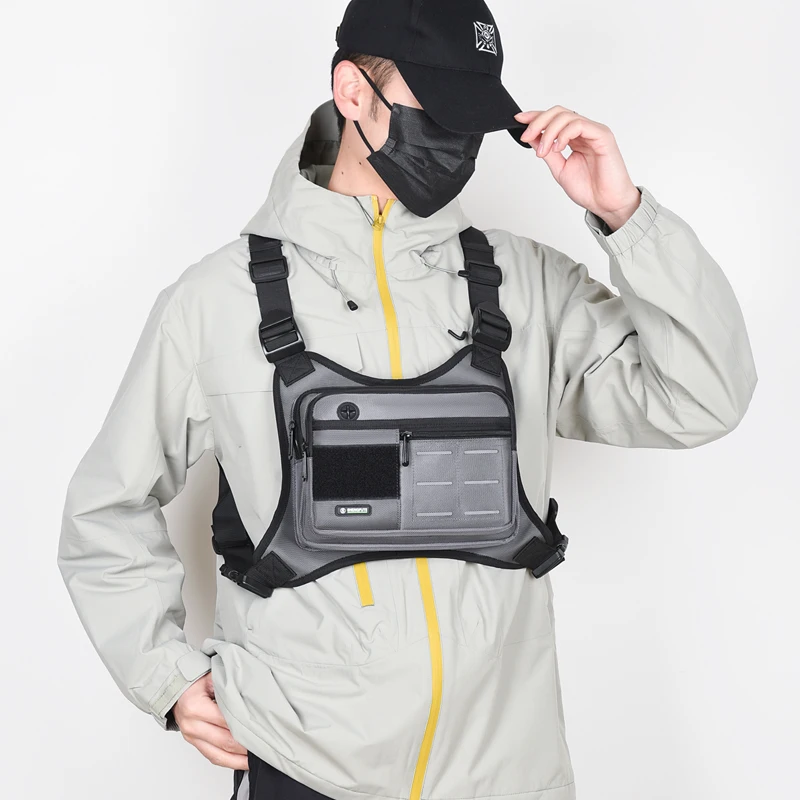 Unisex Sports Vest Backpacks Outdoor Cycling Bag Men Hiking Marathon Chest Rig Bag Storage Pocket Lightweight Running Chest Bags