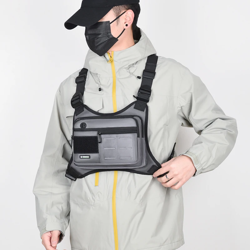 Unisex Sports Vest Backpacks Outdoor Cycling Bag Men Hiking Marathon Chest Rig Bag Storage Pocket Lightweight Running Chest Bags