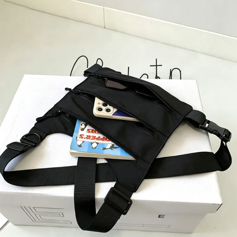 Unisex Sports Vest Backpacks Outdoor Cycling Bag Men Hiking Marathon Chest Rig Bag Storage Pocket Lightweight Running Chest Bags