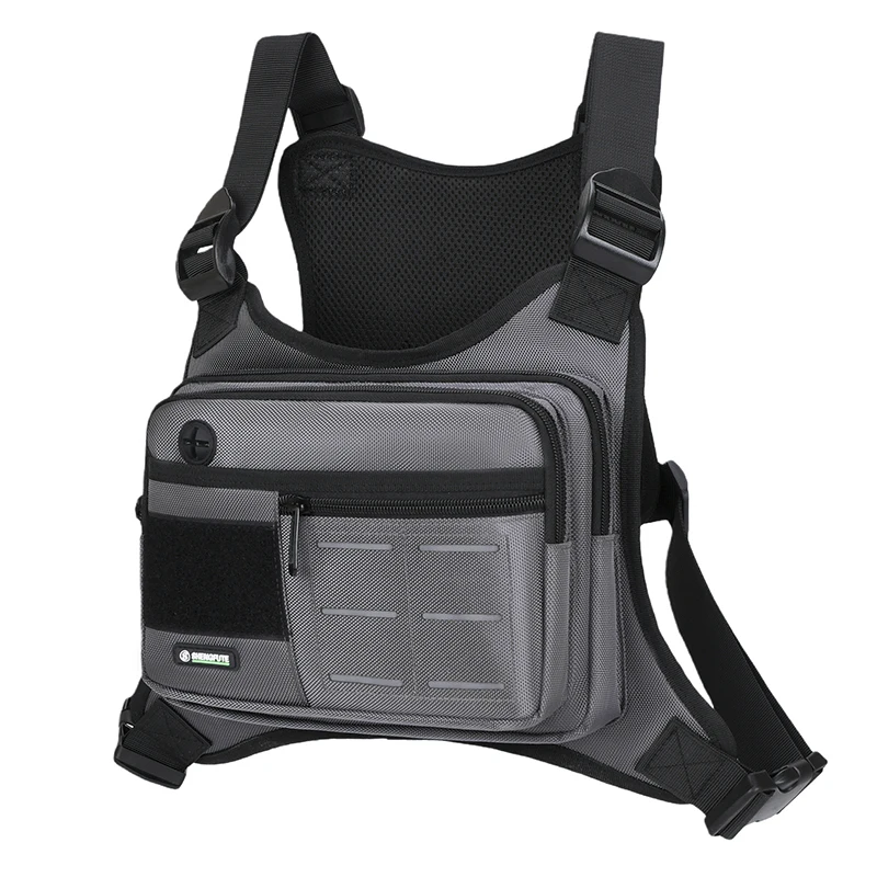 Unisex Sports Vest Backpacks Outdoor Cycling Bag Men Hiking Marathon Chest Rig Bag Storage Pocket Lightweight Running Chest Bags