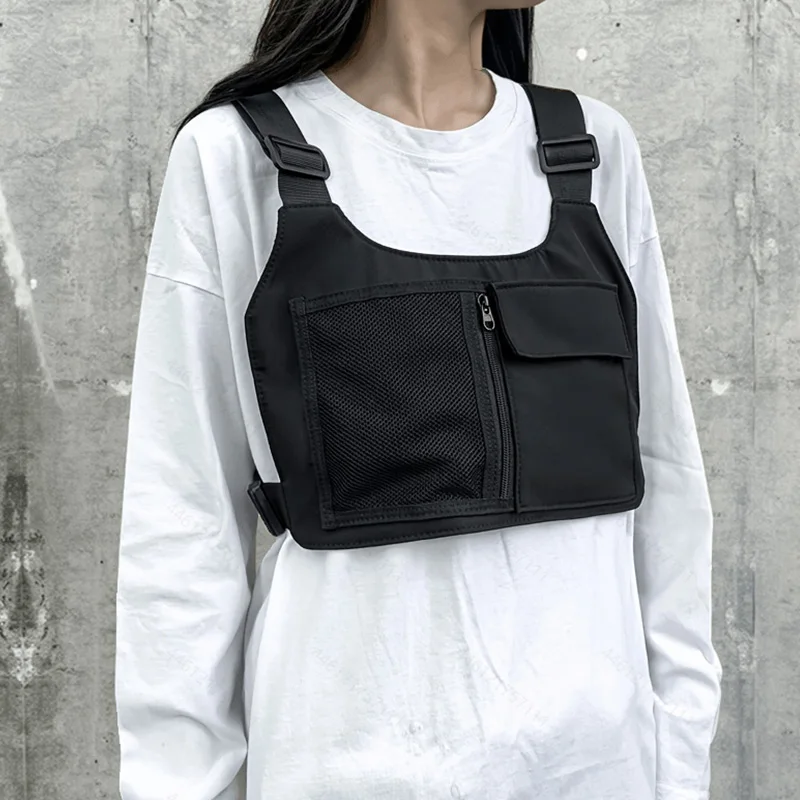 Lightweight Running Vest Backpacks Outdoor Cycling Bag Men Hiking Marathon Chest Rig Bag Storage Pocket Unisex Sports Chest Pack