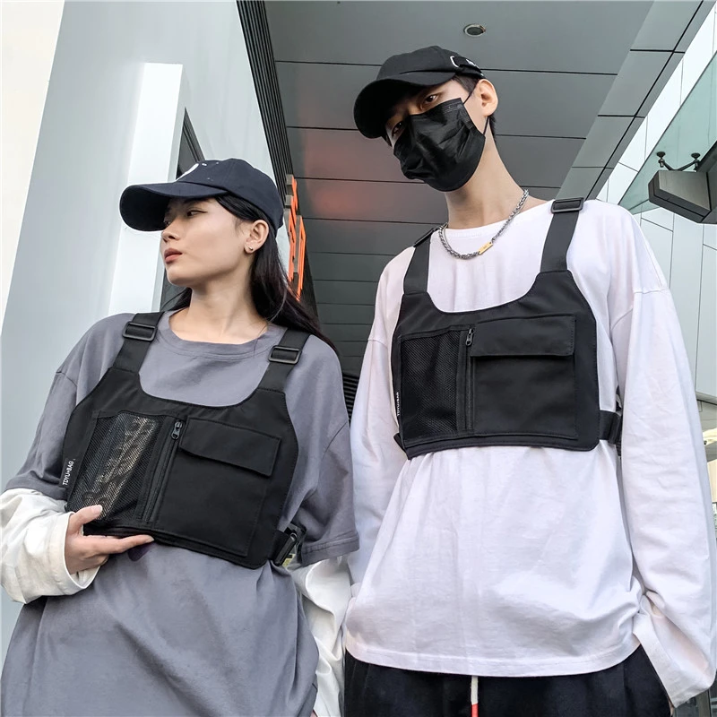 Lightweight Running Vest Backpacks Outdoor Cycling Bag Men Hiking Marathon Chest Rig Bag Storage Pocket Unisex Sports Chest Pack