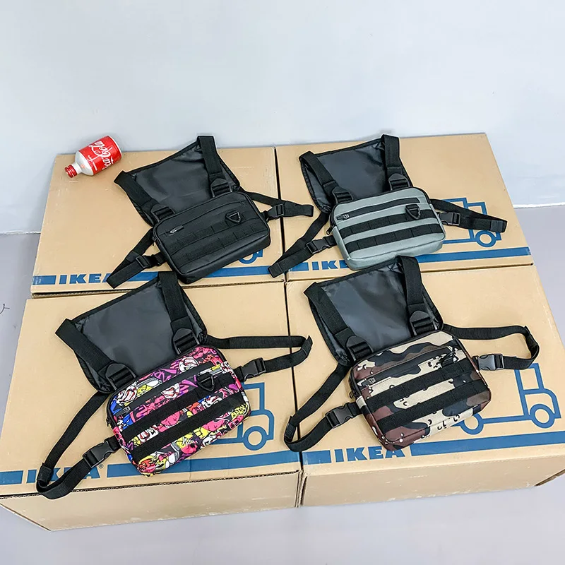 Lightweight Running Vest Backpacks Outdoor Cycling Bag Men Hiking Marathon Chest Rig Bag Storage Pocket Unisex Sports Chest Pack