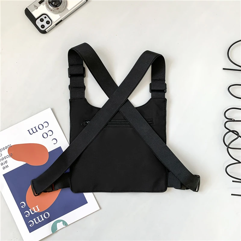 Lightweight Running Vest Backpacks Outdoor Cycling Bag Men Hiking Marathon Chest Rig Bag Storage Pocket Unisex Sports Chest Pack