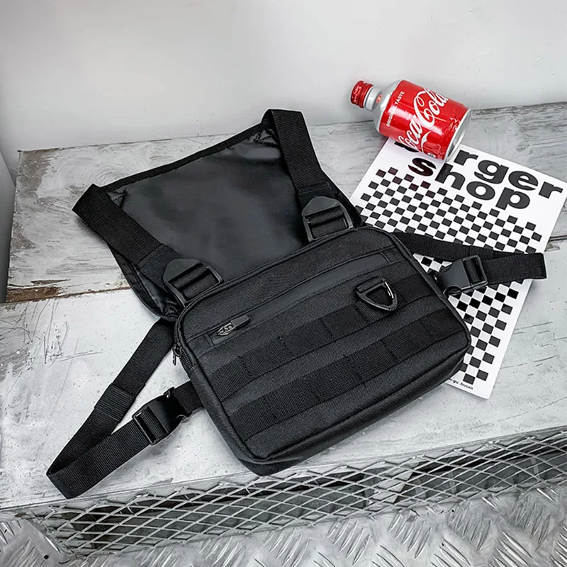 Men Sports Chest Pack Outdoor Cycling Bag Unisex Hiking Marathon Chest Rig Bag Storage Pocket Lightweight Running Vest Backpacks