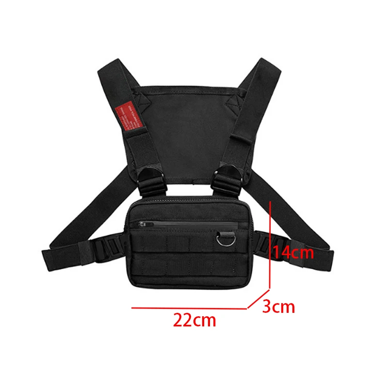 Men Sports Chest Pack Outdoor Cycling Bag Unisex Hiking Marathon Chest Rig Bag Storage Pocket Lightweight Running Vest Backpacks