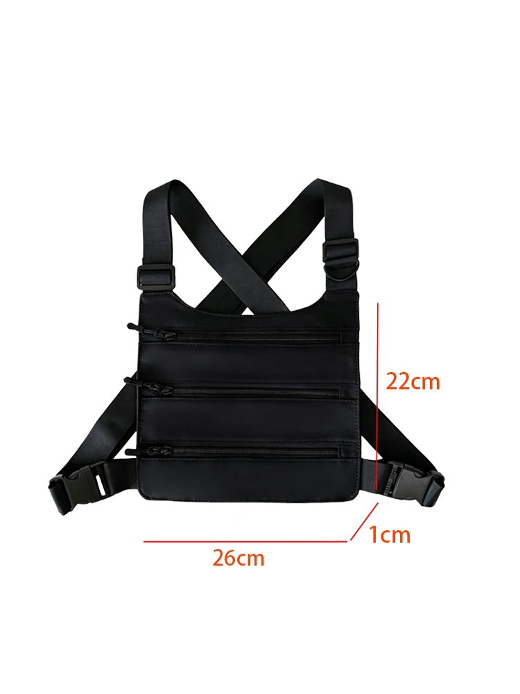 Outdoor Sport Vest Backpack Unisex Lightweight Riding Chest Bag Hip-hop Streetwear Chest Rig Bag Man Hiking Camping Vest Pocket