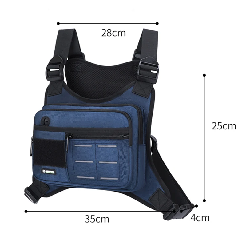 Outdoor Sport Vest Backpack Unisex Lightweight Riding Chest Bag Hip-hop Streetwear Chest Rig Bag Man Hiking Camping Vest Pocket