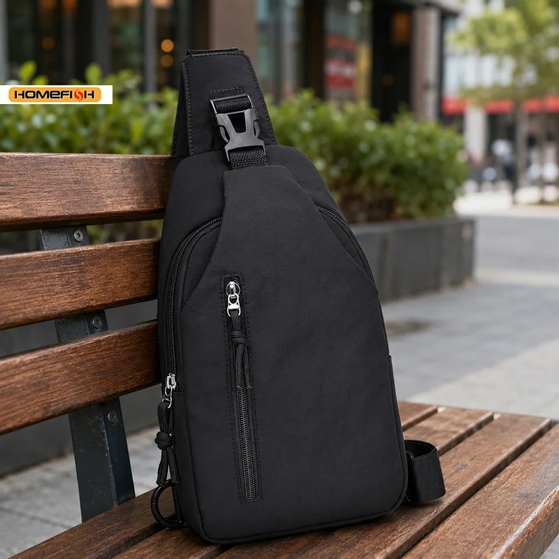 Women Chest Bag, Men Casual Single Shoulder Crossbody Bag, Anti‑Splash Trendy Chest Bag for Smart Commuting Travel Cycling