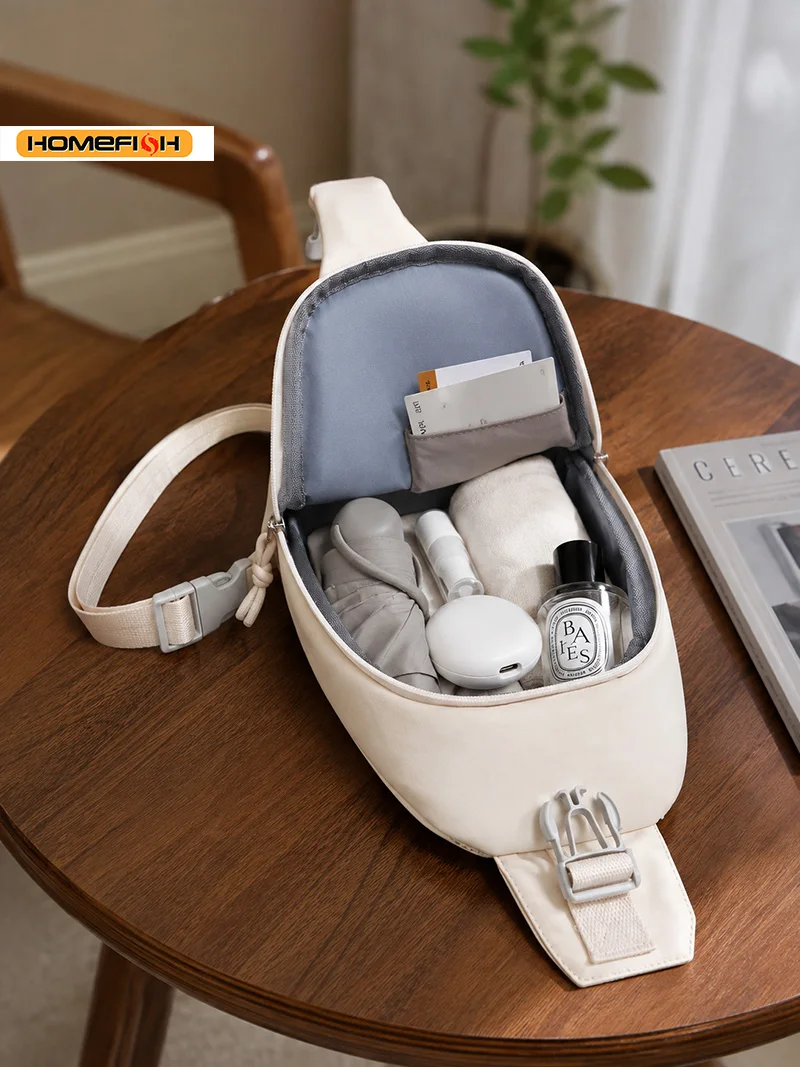 Women Chest Bag, Men Casual Single Shoulder Crossbody Bag, Anti‑Splash Trendy Chest Bag for Smart Commuting Travel Cycling