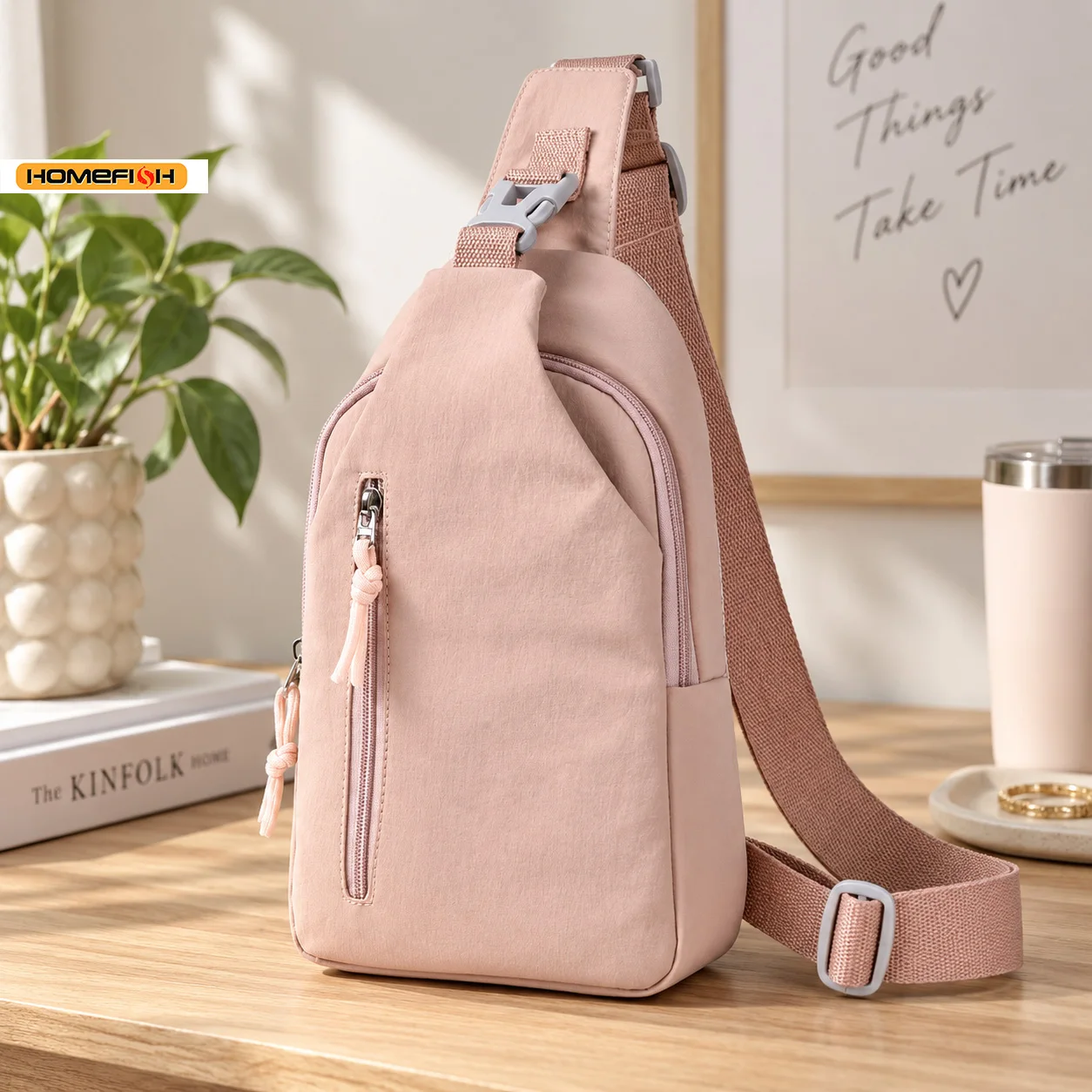 Women Chest Bag, Men Casual Single Shoulder Crossbody Bag, Anti‑Splash Trendy Chest Bag for Smart Commuting Travel Cycling
