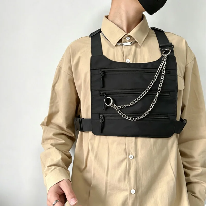 Outdoor Sports Chest Bags Men Chest Rig Bag Hip-hop Streetwear 2026 Unisex Vest Pocket for Running Riding Camping Vest Backpacks