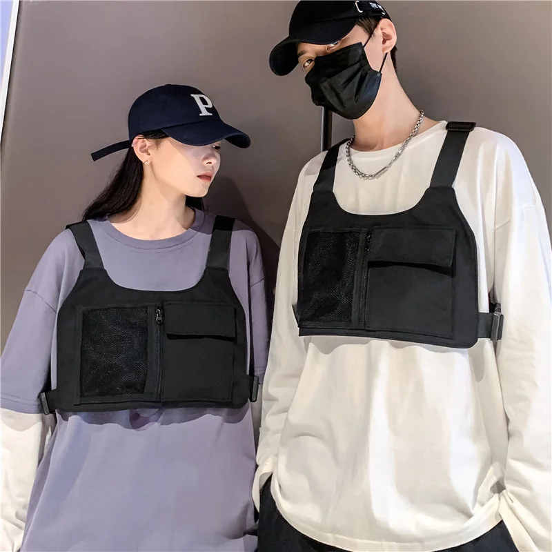 Outdoor Sports Chest Bags Men Chest Rig Bag Hip-hop Streetwear 2026 Unisex Vest Pocket for Running Riding Camping Vest Backpacks