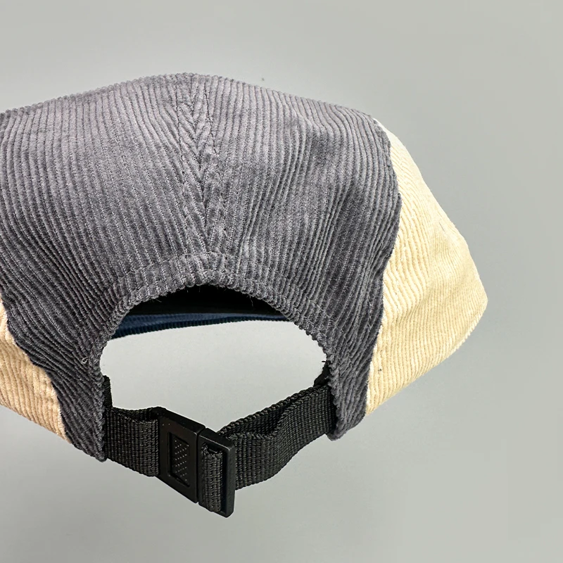 Japanese Embroidery Color Block Baseball Hats New Unisex Corduroy Breathable Retro Sunshade Versatile Street Fashion Peaked Caps