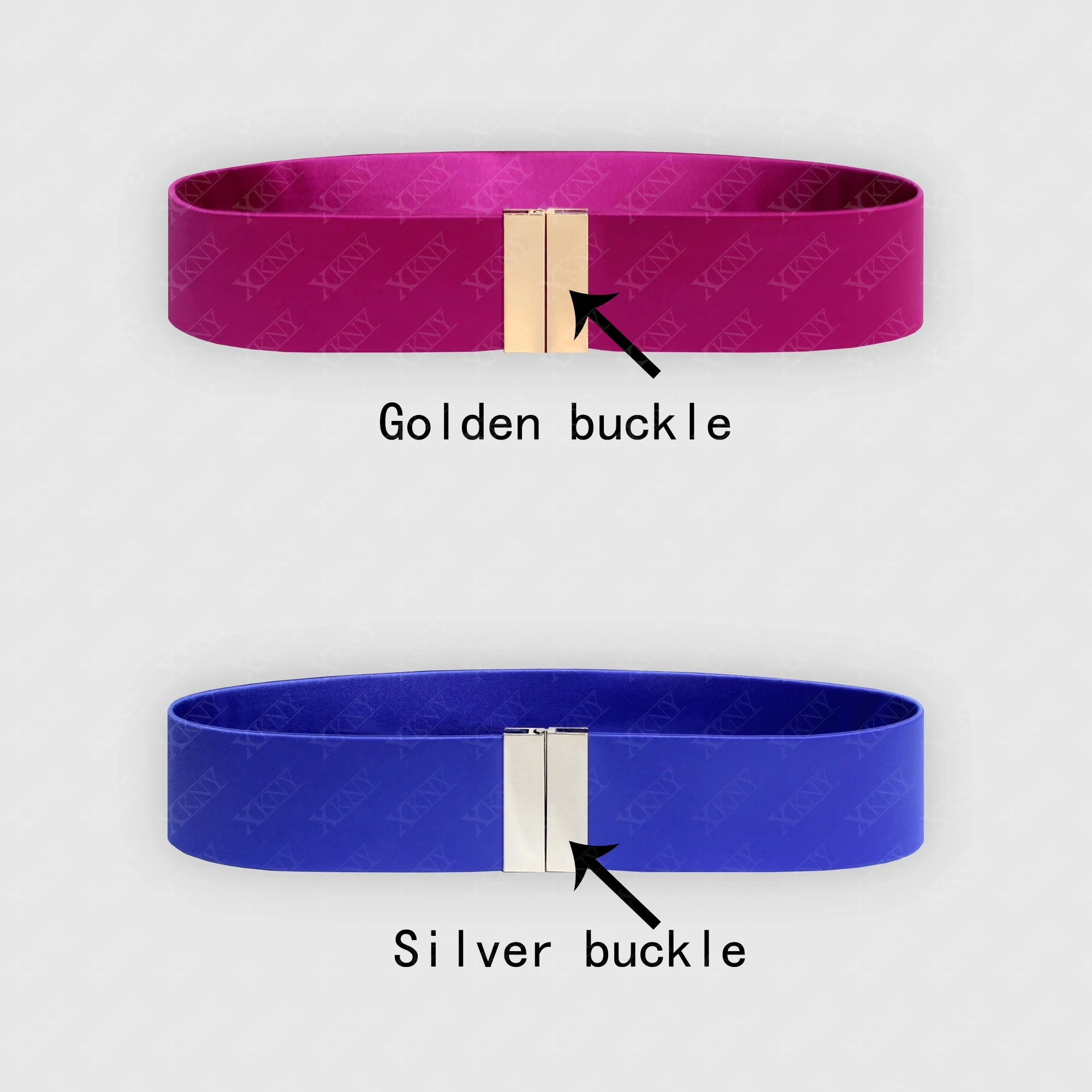 XClocKNYoung Belt Silk Skating Sports Fitness Plastic Waist satin glossy Belt Decoration Buckle Waist Glossy Decorative Belt
