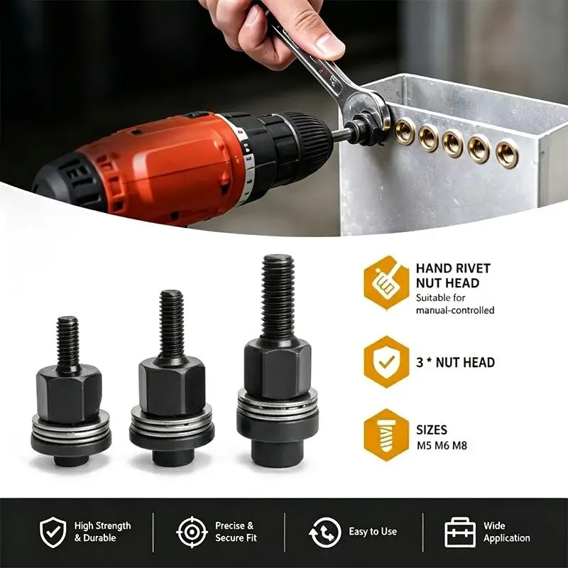 【L】Hand Nut M5 M6 M8 Mandrel Staple Manual Riveter Tool Easy Installation For Rivet Nut Torch Simple Tool For Riveting Nuts