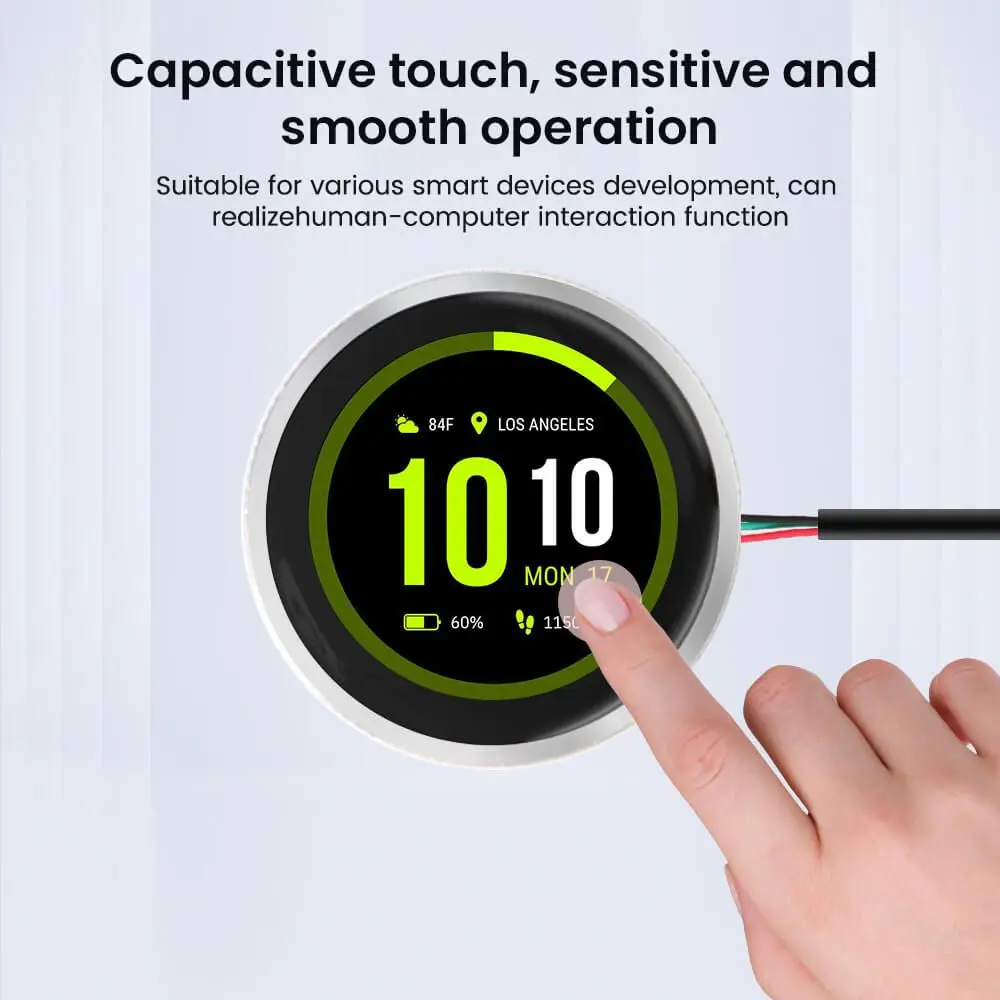 CrowPanel 1.28-inch ESP32 HMI Rotary Display 240x240 IPS Round Touch Knob Screen with UART I2C FPC Interface 2.4G WiFi Support