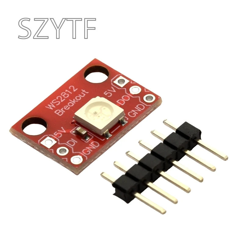 1-100PCS WS2812B 5050 RGB LED Breakout Module Addressable Full Color Single Pixel Board DC 5V for Arduino ESP32 Raspberry Pi DIY