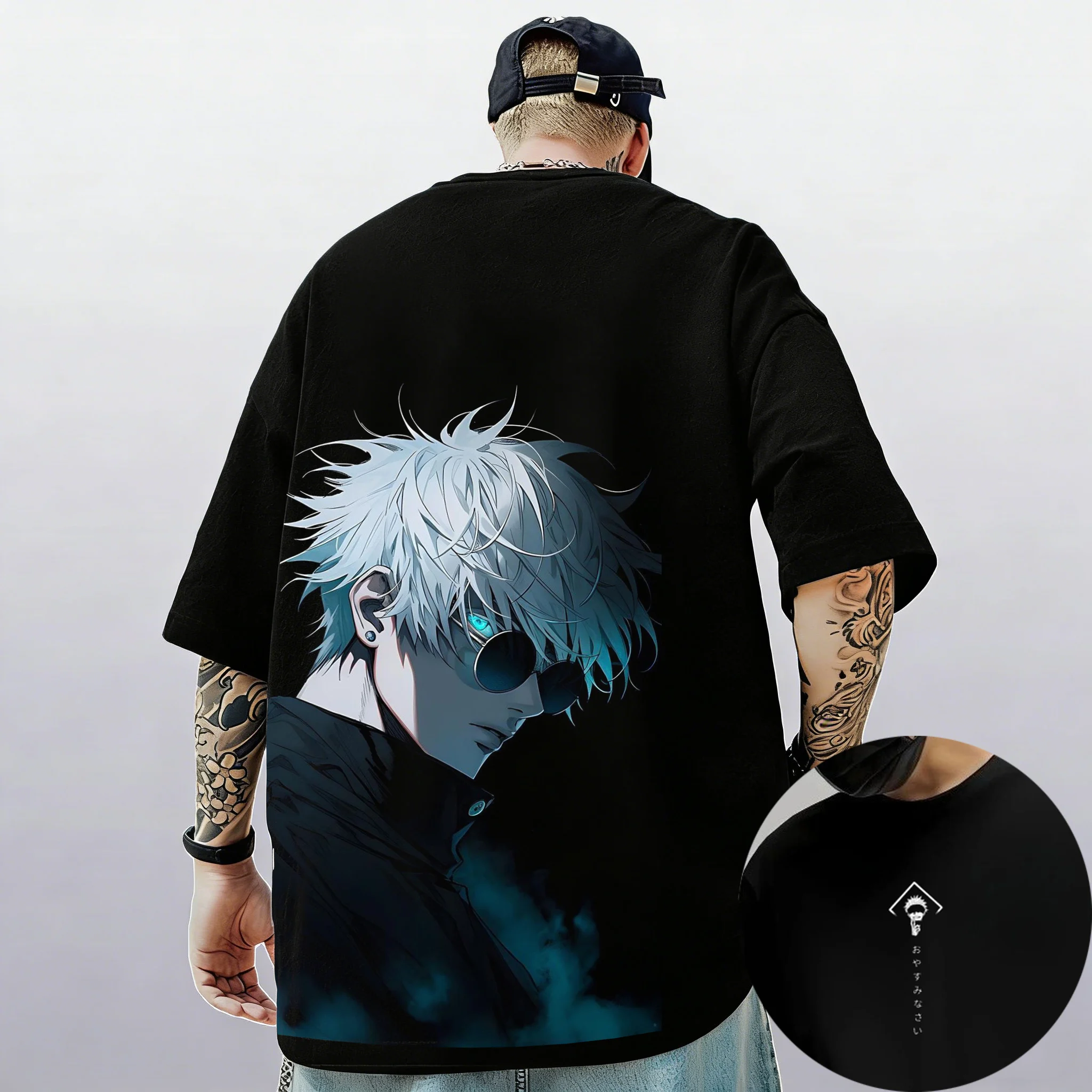 Gojo Satoru Jujutsu Kaisen Print Short Sleeves T-shirt Cotton Kid Clothes Funny Round Neck Harajuku Y2K New Arrival Tee Tops