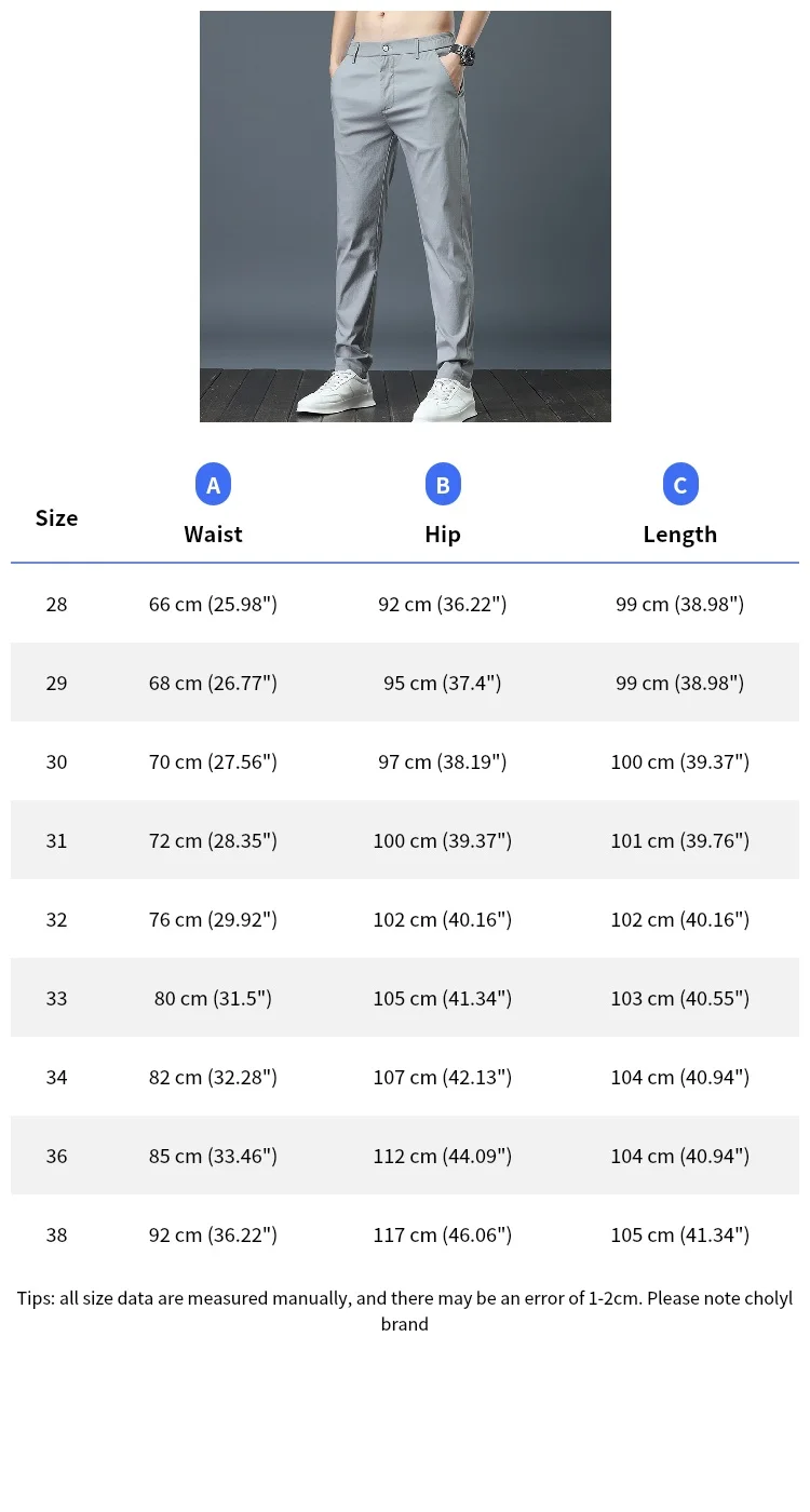 2025 Spring Autumn Thin Slim Men Casual Pants Classic Business Cotton Stretch Golf Trousers Korean Fashion Male Clothing Pants