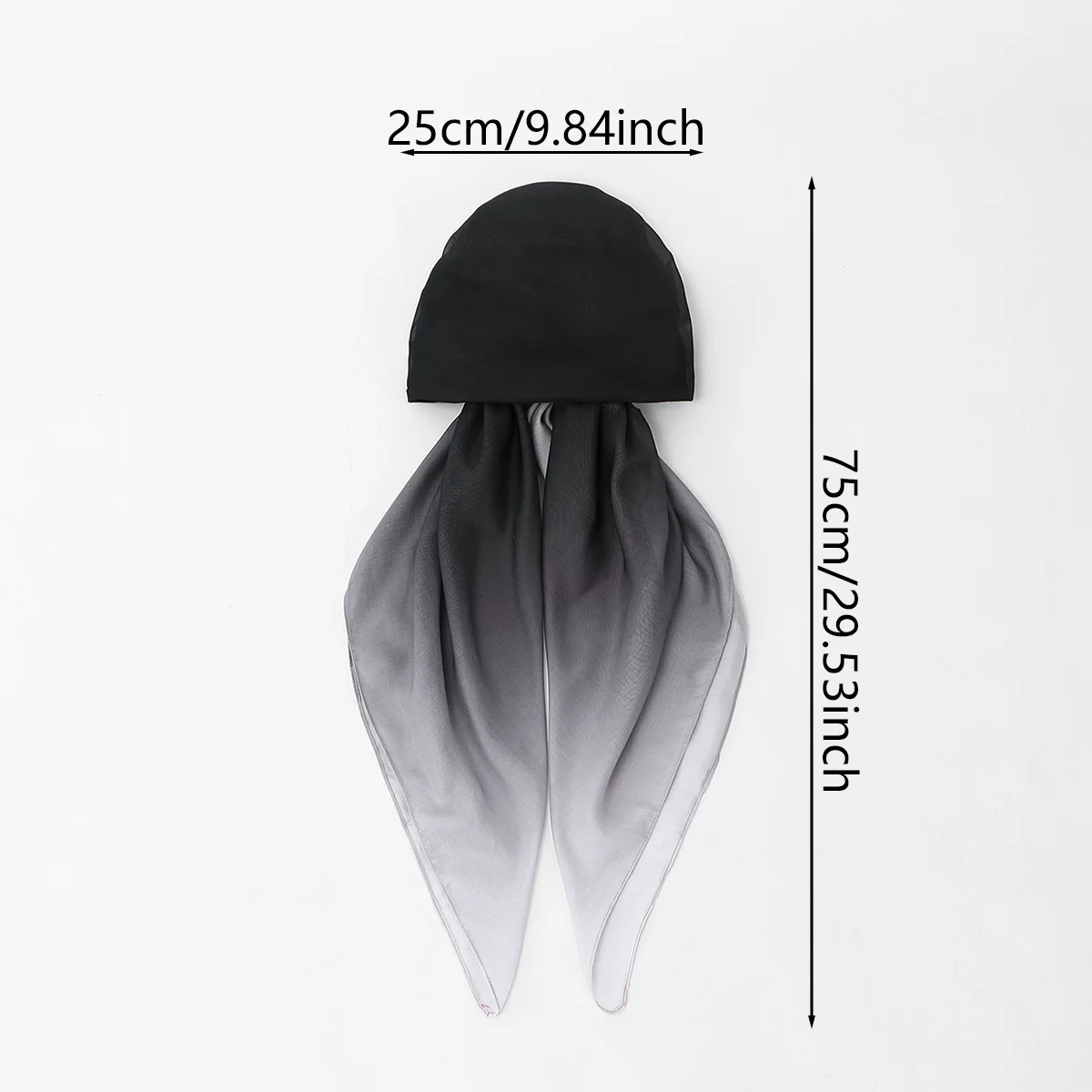 Premium Gradient Printed Viscose Instant Hijab Caps For Women Fashion Design Long Soft Elasticity Turban Islam Eid Hijab Caps