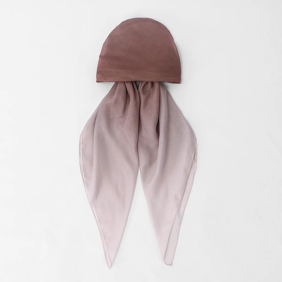 Premium Gradient Printed Viscose Instant Hijab Caps For Women Fashion Design Long Soft Elasticity Turban Islam Eid Hijab Caps