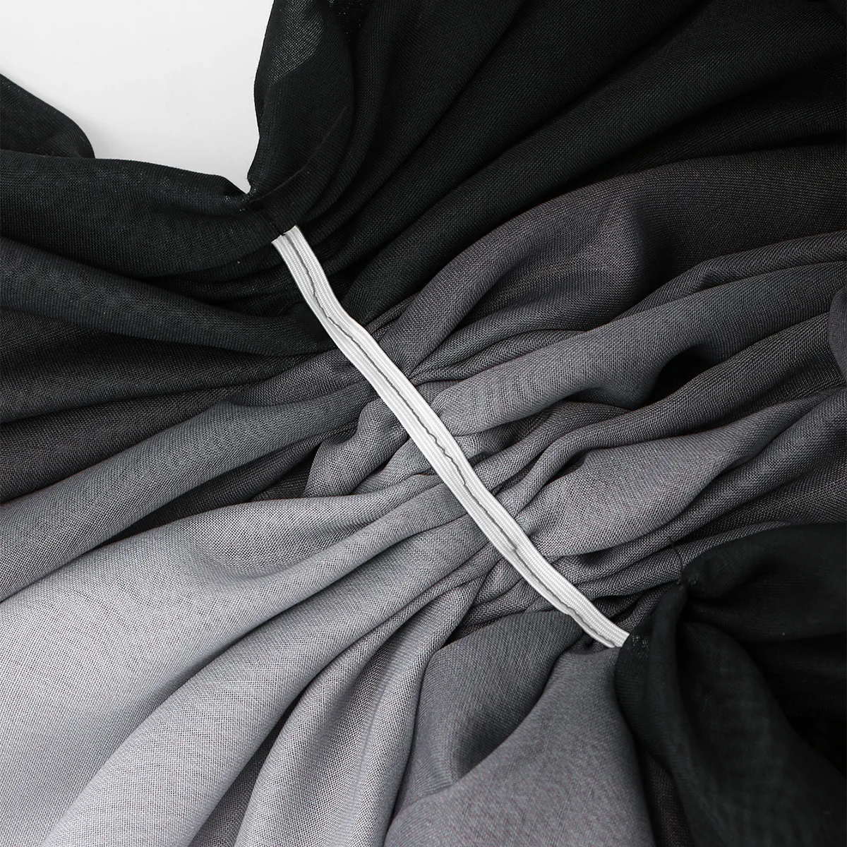Premium Gradient Printed Viscose Instant Hijab Caps For Women Fashion Design Long Soft Elasticity Turban Islam Eid Hijab Caps