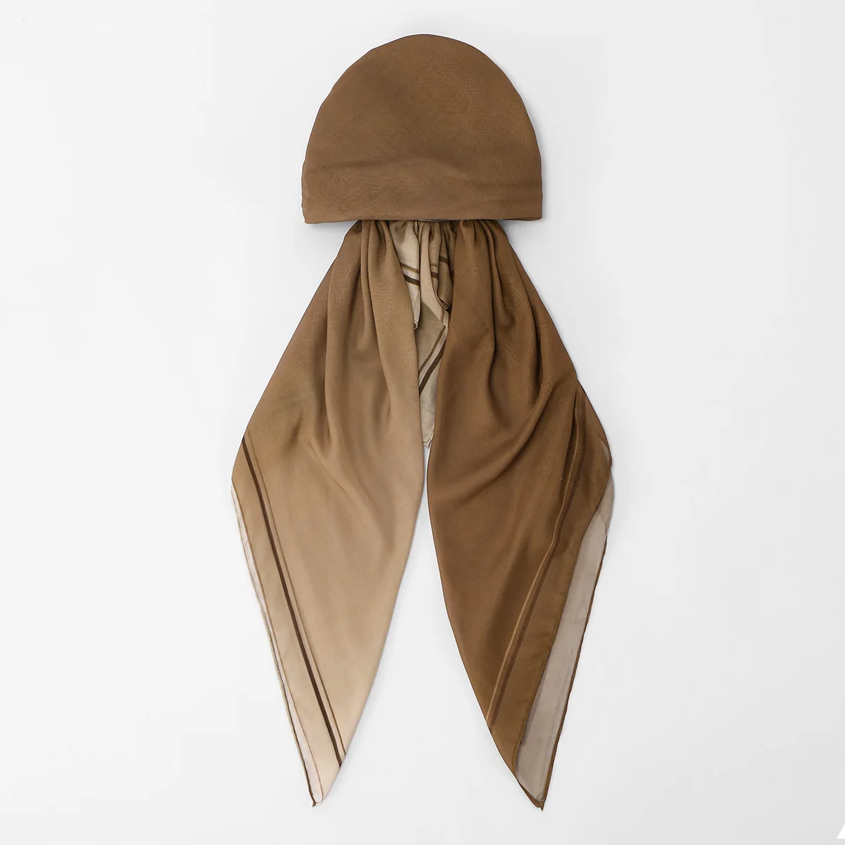 Premium Gradient Printed Viscose Instant Hijab Caps For Women Fashion Design Long Soft Elasticity Turban Islam Eid Hijab Caps