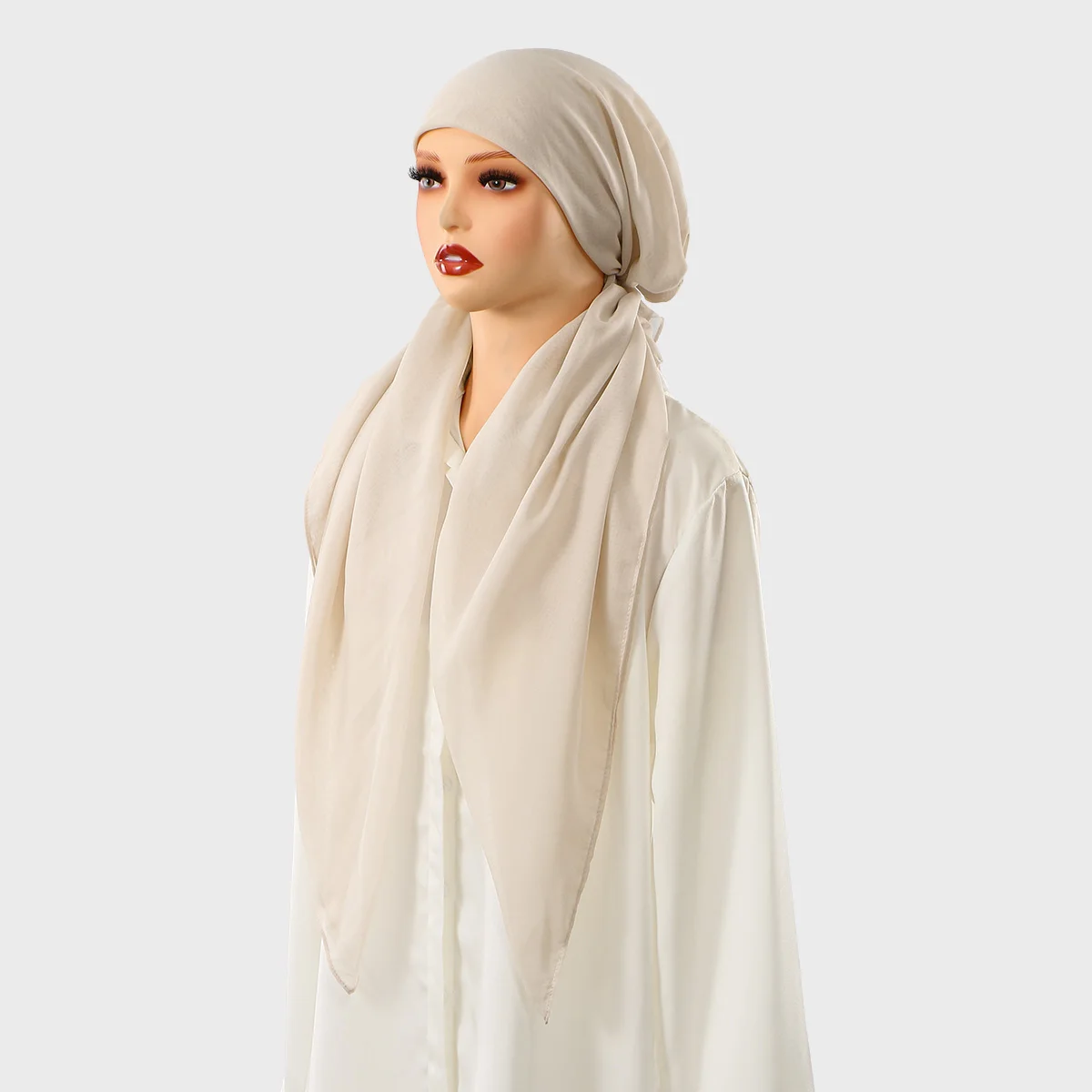 Premium Gradient Printed Viscose Instant Hijab Caps For Women Fashion Design Long Soft Elasticity Turban Islam Eid Hijab Caps