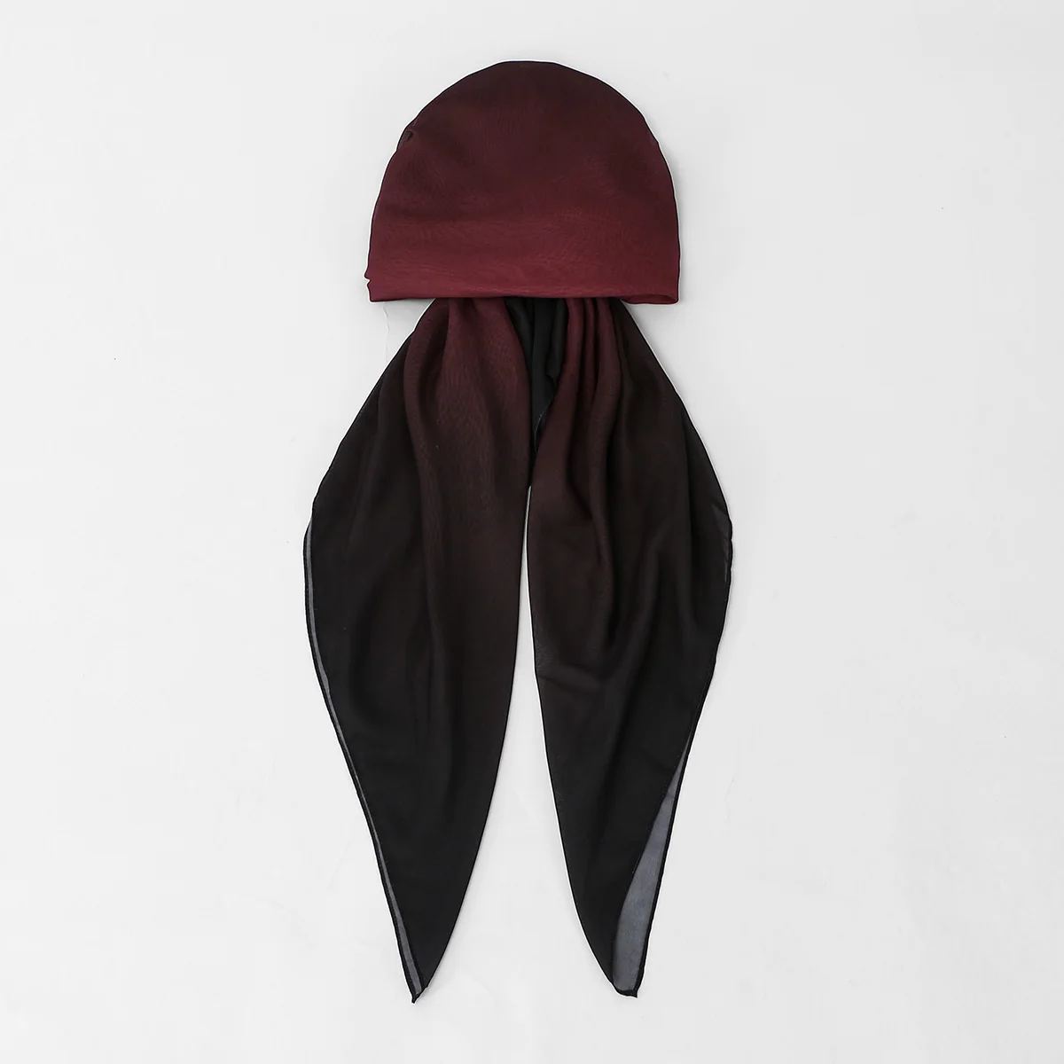 Premium Gradient Printed Viscose Instant Hijab Caps For Women Fashion Design Long Soft Elasticity Turban Islam Eid Hijab Caps