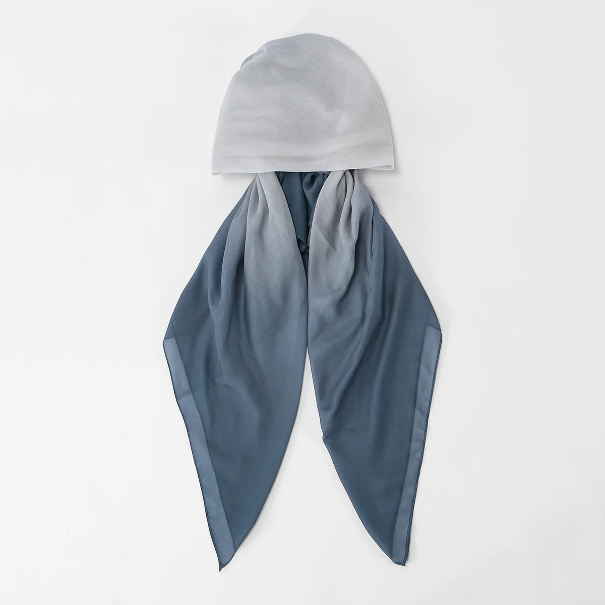 Premium Gradient Printed Viscose Instant Hijab Caps For Women Fashion Design Long Soft Elasticity Turban Islam Eid Hijab Caps