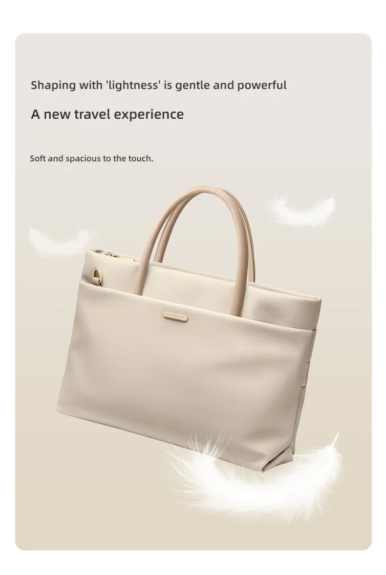 GOLF Women's Fashion Briefcase 15" Laptop Handbag Waterproof Nylon Tote Shoulder Bag Large Capacity Crossbody Bag Versatile