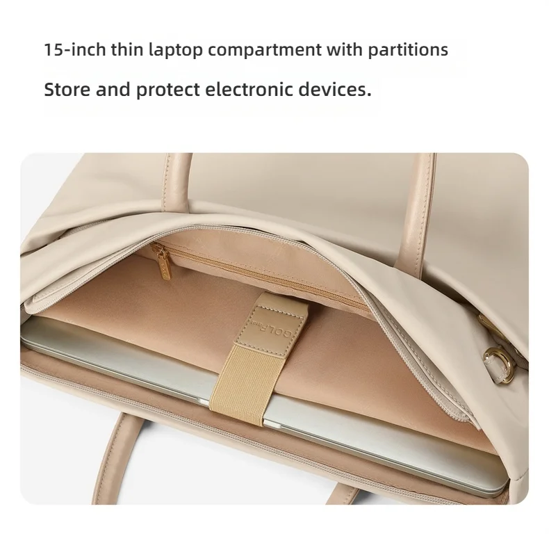 GOLF Women's Fashion Briefcase 15" Laptop Handbag Waterproof Nylon Tote Shoulder Bag Large Capacity Crossbody Bag Versatile