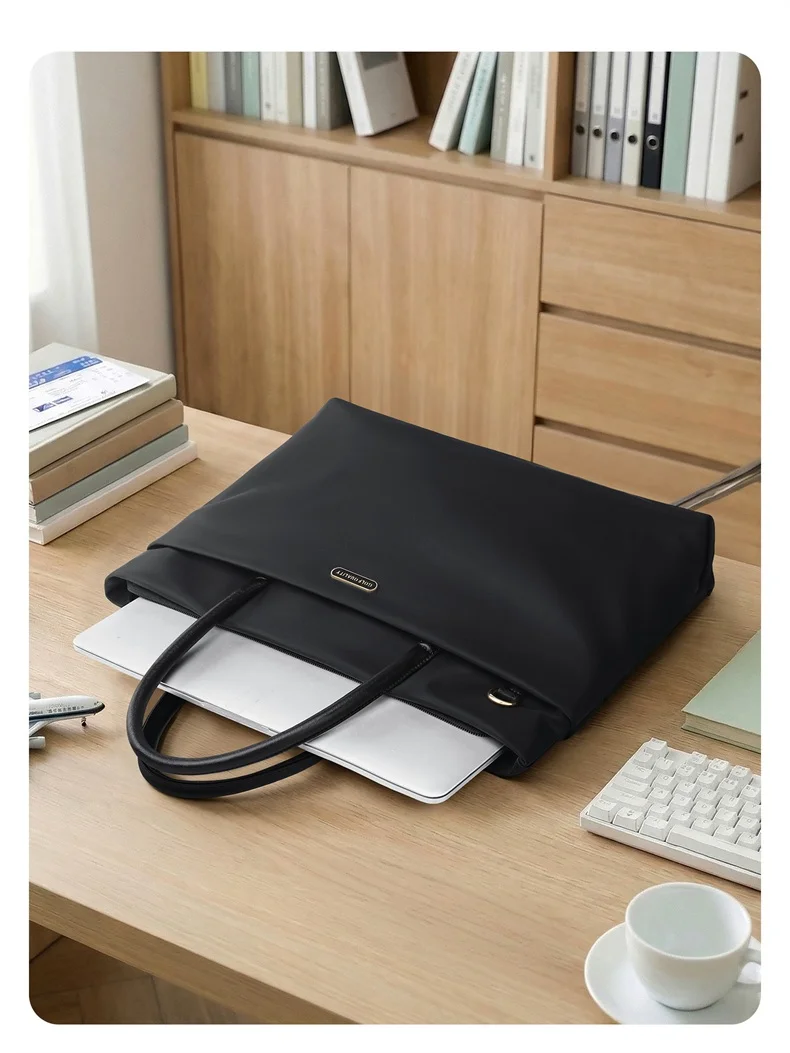 GOLF Women's Fashion Briefcase 15" Laptop Handbag Waterproof Nylon Tote Shoulder Bag Large Capacity Crossbody Bag Versatile