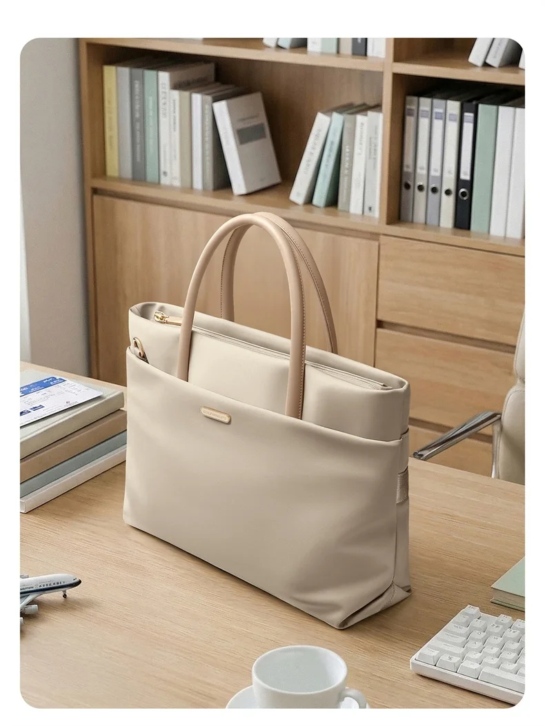 GOLF Women's Fashion Briefcase 15" Laptop Handbag Waterproof Nylon Tote Shoulder Bag Large Capacity Crossbody Bag Versatile