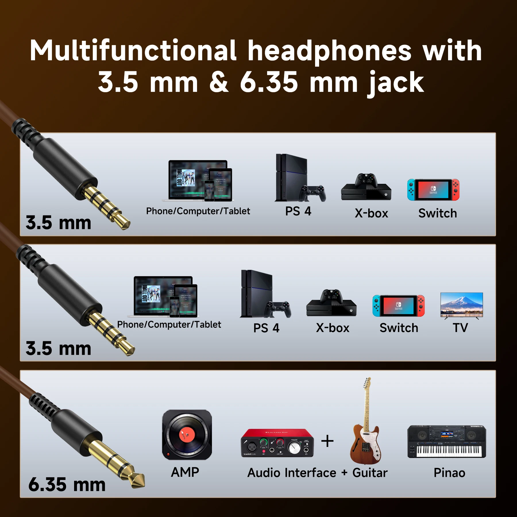 Oneodio Wired HiFi Headphones Professional Studio DJ Headphones With Mic Over Ear Hi-Res Headset Monitoring For AMP Guitar Phone