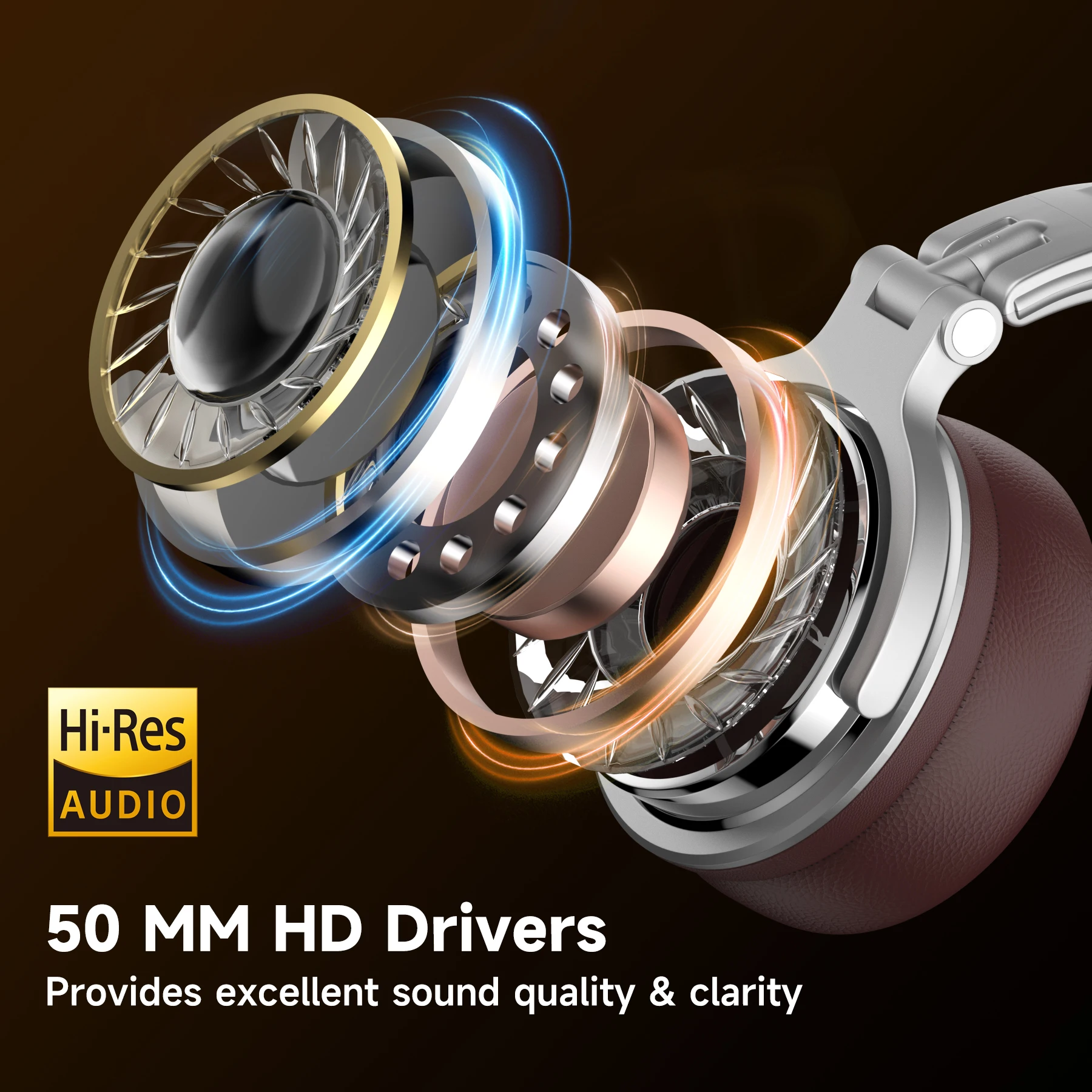 Oneodio Wired HiFi Headphones Professional Studio DJ Headphones With Mic Over Ear Hi-Res Headset Monitoring For AMP Guitar Phone