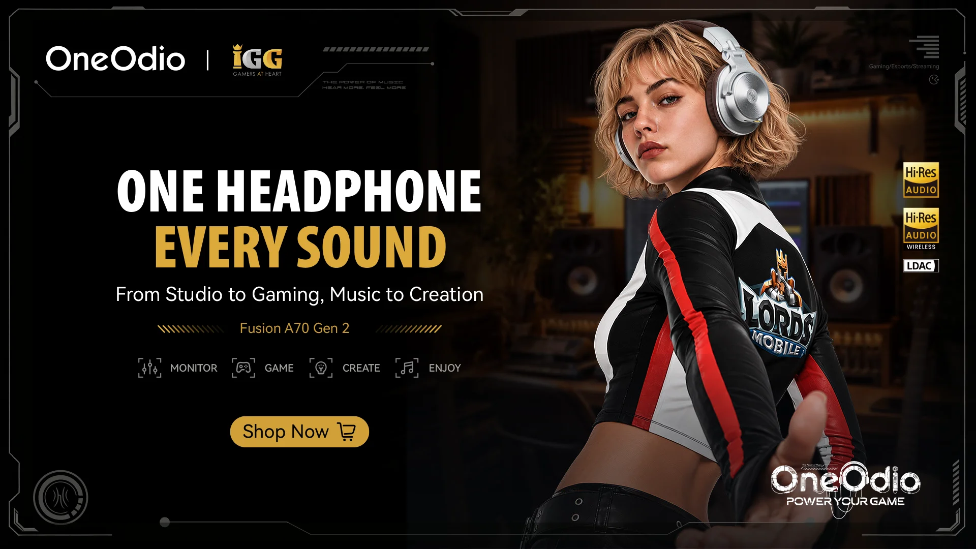 Oneodio Wired HiFi Headphones Professional Studio DJ Headphones With Mic Over Ear Hi-Res Headset Monitoring For AMP Guitar Phone