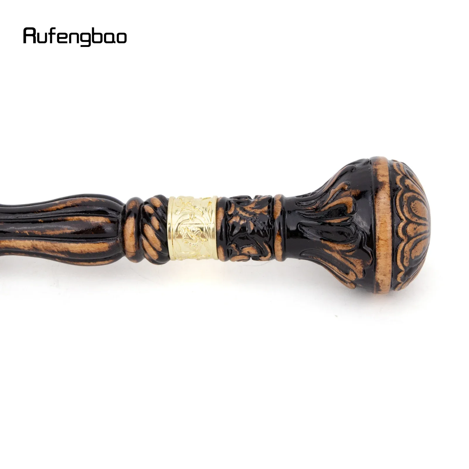 Black Brown Creative Round Wooden Fashion Walking Stick Cospaly Wood Cane  Performance stage Cane  95cm  Performance Stage Cane