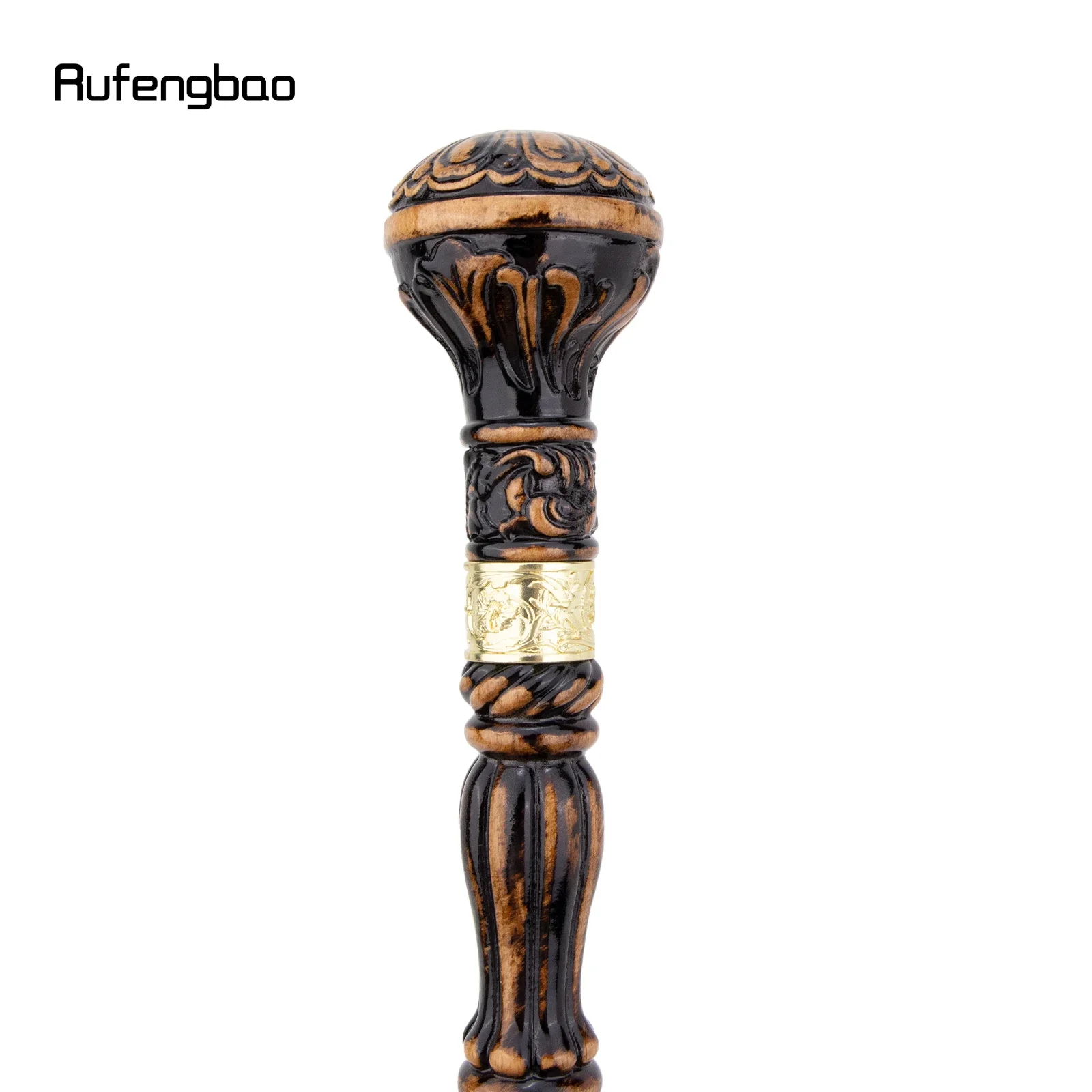 Black Brown Creative Round Wooden Fashion Walking Stick Cospaly Wood Cane  Performance stage Cane  95cm  Performance Stage Cane