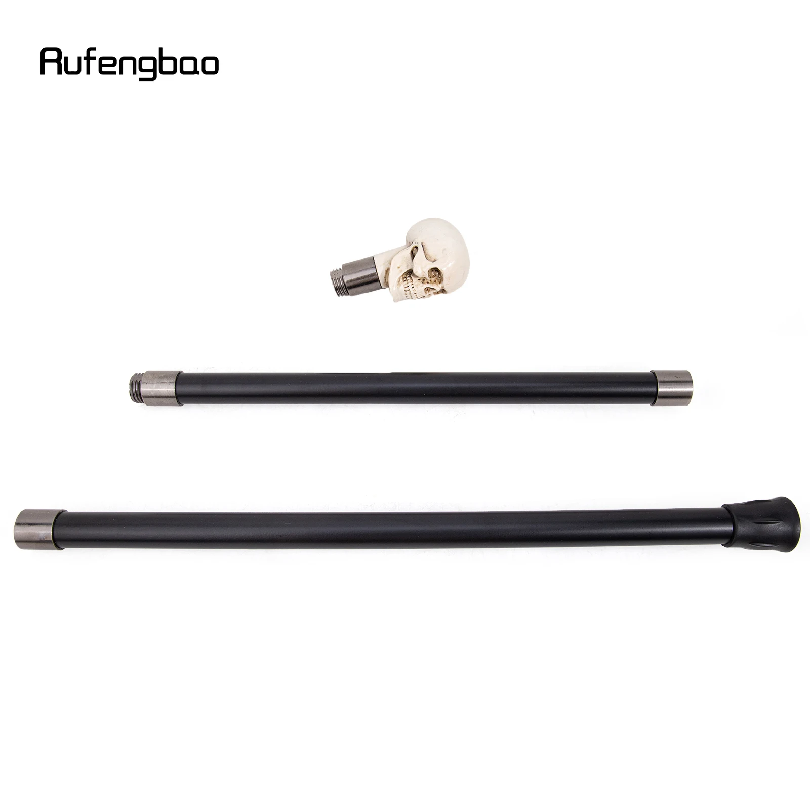 White Resin Skull Walking Cane Fashion Decorative Stick Elegant Cosplay Cane Knob Crosier 94cm Performance Stage Cane