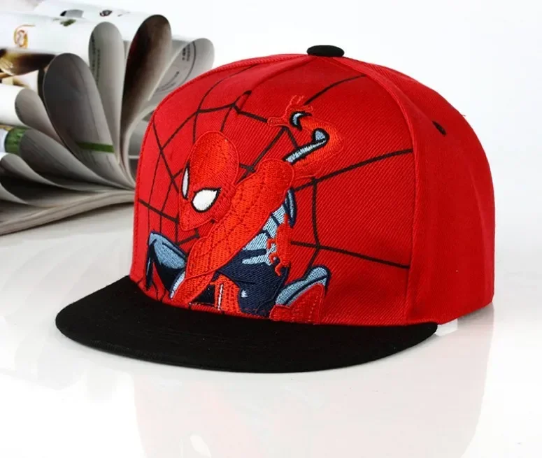 ^^Anime Cartoon Spiderman Hats for Kids Toddler Baby Baseball Cap Spring Summer Children's Snapback Hip Hop Adjustable Caps