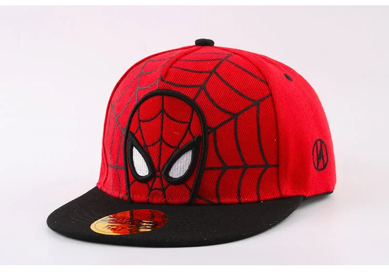 ^^Anime Cartoon Spiderman Hats for Kids Toddler Baby Baseball Cap Spring Summer Children's Snapback Hip Hop Adjustable Caps