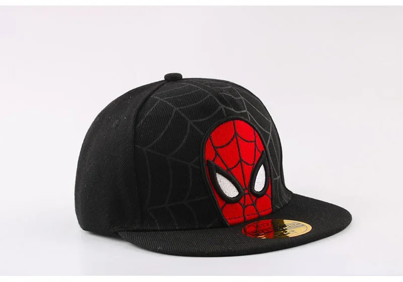 ^^Anime Cartoon Spiderman Hats for Kids Toddler Baby Baseball Cap Spring Summer Children's Snapback Hip Hop Adjustable Caps