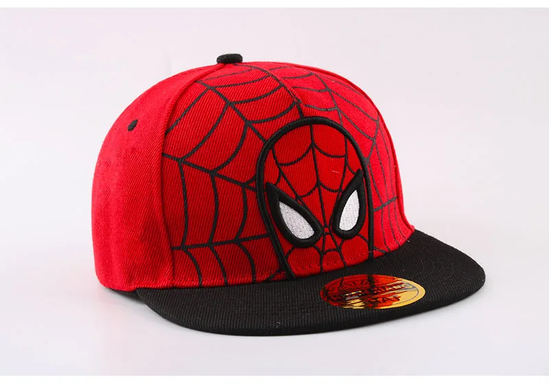 ^^Anime Cartoon Spiderman Hats for Kids Toddler Baby Baseball Cap Spring Summer Children's Snapback Hip Hop Adjustable Caps