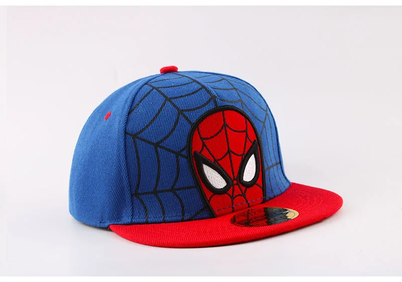 ^^Anime Cartoon Spiderman Hats for Kids Toddler Baby Baseball Cap Spring Summer Children's Snapback Hip Hop Adjustable Caps