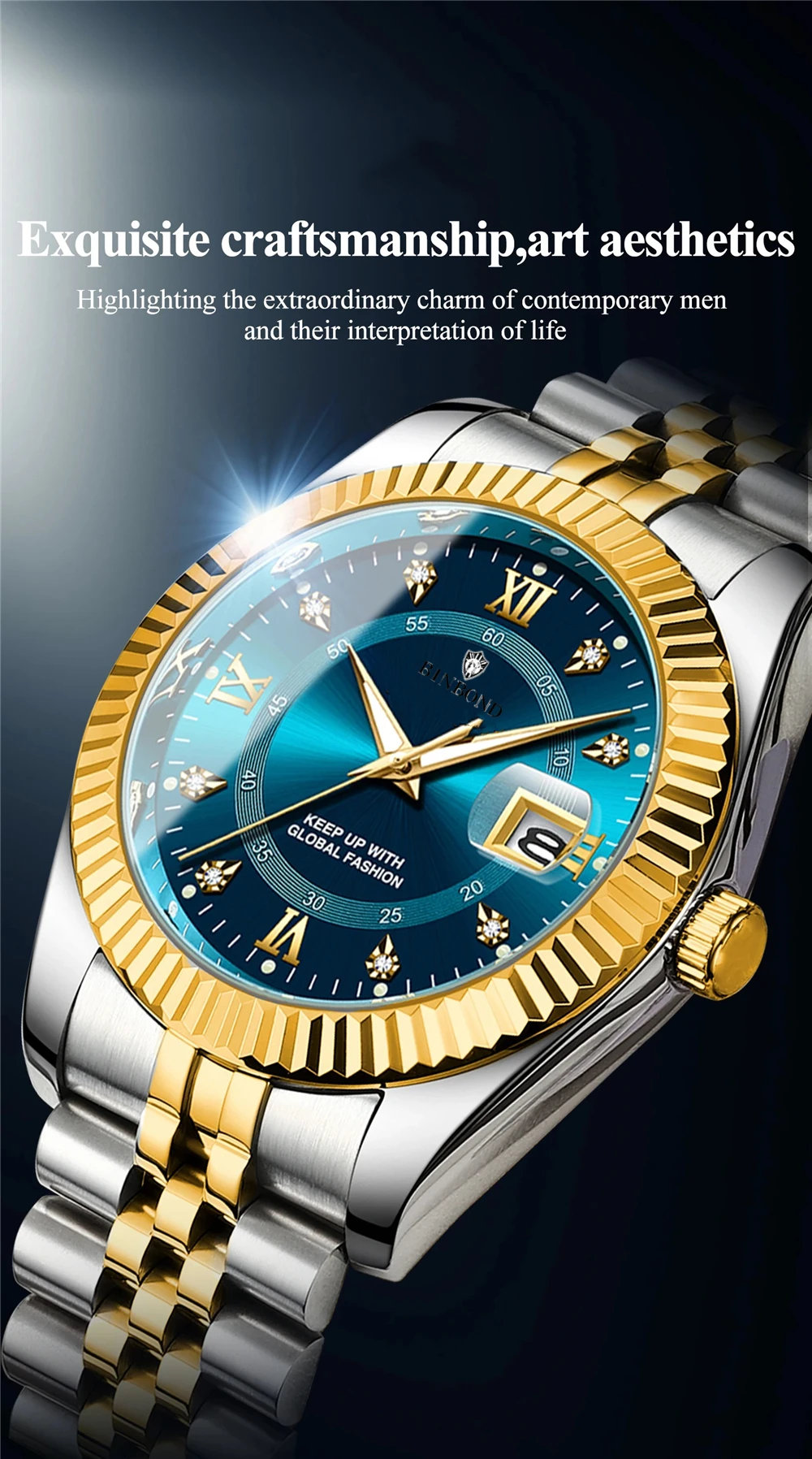 Fashion Quartz Wristwatches Luxury Brand Diamond Watch For Man Gifts High Quality Digital Dial Mens Automatic Watches Men Clock