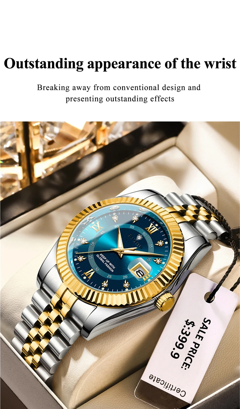 Fashion Quartz Wristwatches Luxury Brand Diamond Watch For Man Gifts High Quality Digital Dial Mens Automatic Watches Men Clock