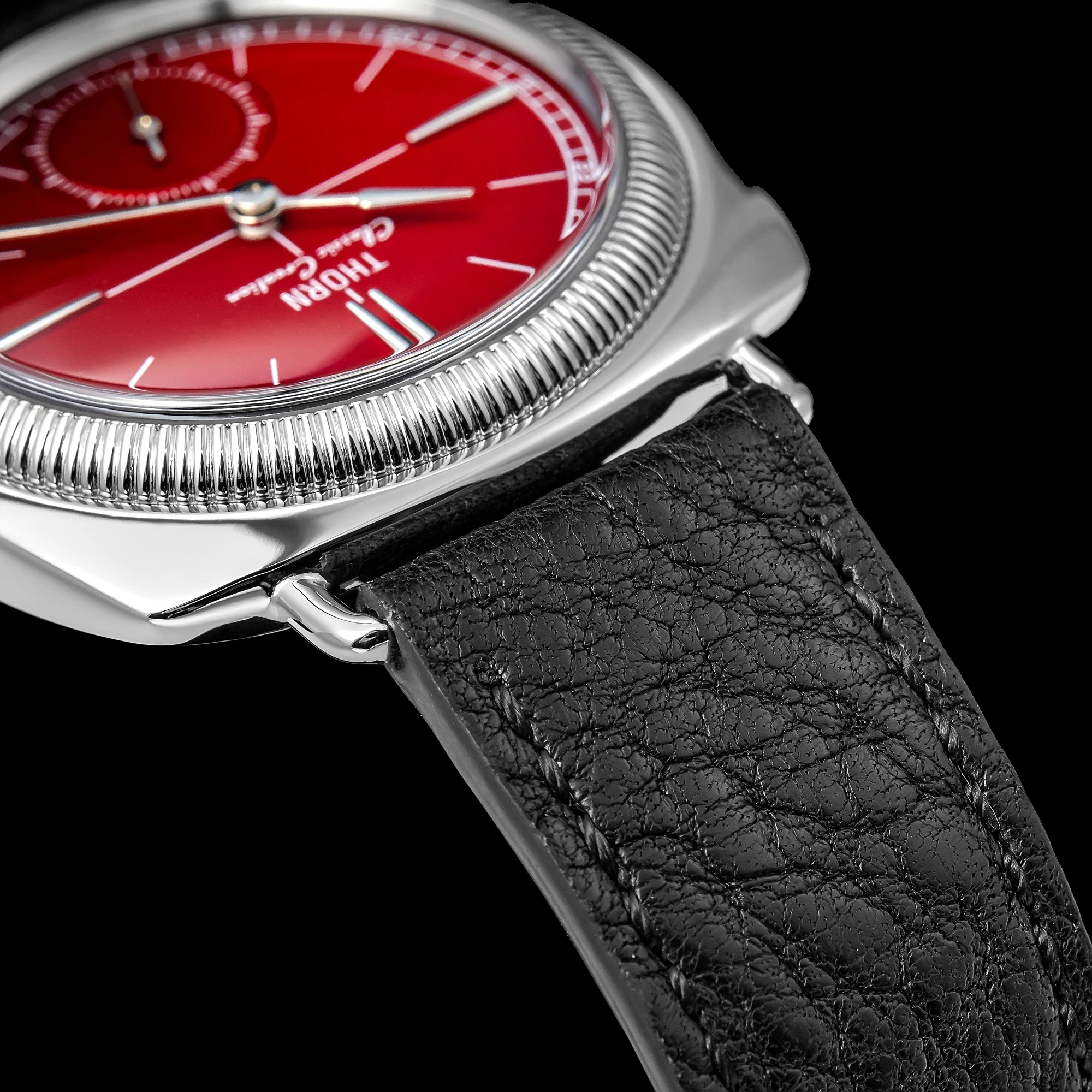 THORN T017 Quartz Watch Sapphire Glass 100M Waterproof Small Seconds Genuine Leather Strap Men Women Couples Wristwatch